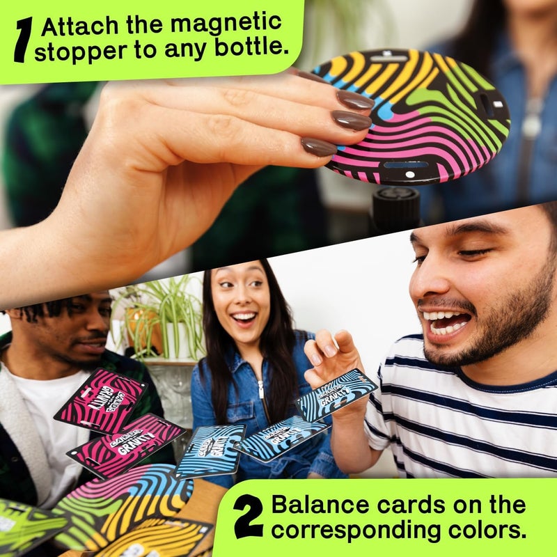 BIG POTATO Cards vs Gravity Pro: Ultimate Stacking & Balancing Travel Game | Waterproof Card Game for Camping, Vacations & Family Fun | 2-8 Players - Image 2